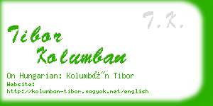 tibor kolumban business card